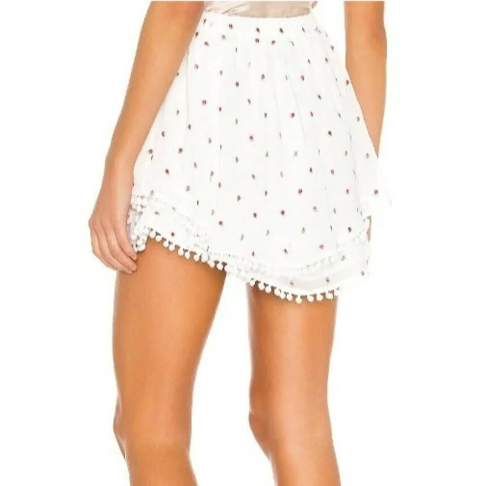 MAJORELLE Brea Mini Skirt - White Ditsy